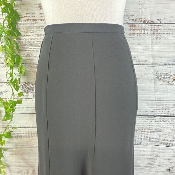 Allison Morgan Skirt sz 8 Black Crepe Long A Line Evening Wedding Church Modest - Picture 5 of 14
